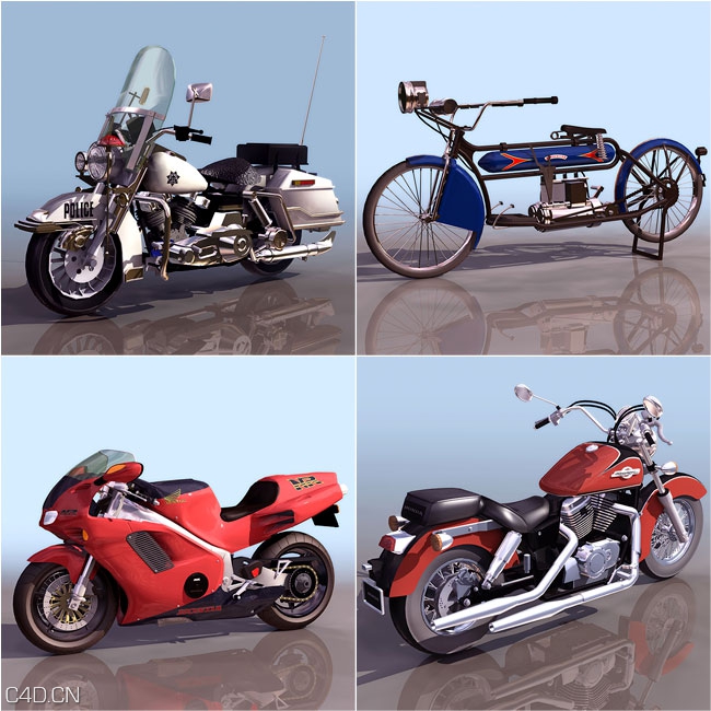 18个各式高級摩托車模組18款（3DS模型） - C4D之家 - 联系表-004.jpg