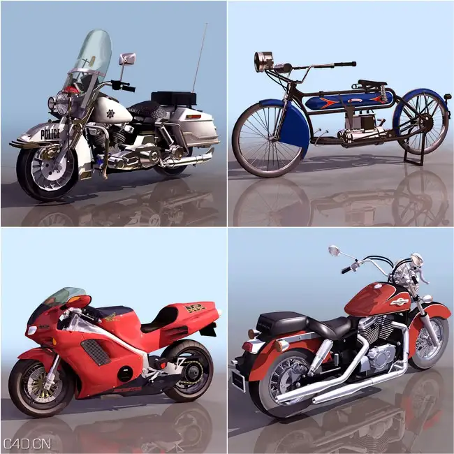 18个各式高級摩托車模組18款（3DS模型） - C4D之家 - 联系表-004.jpg