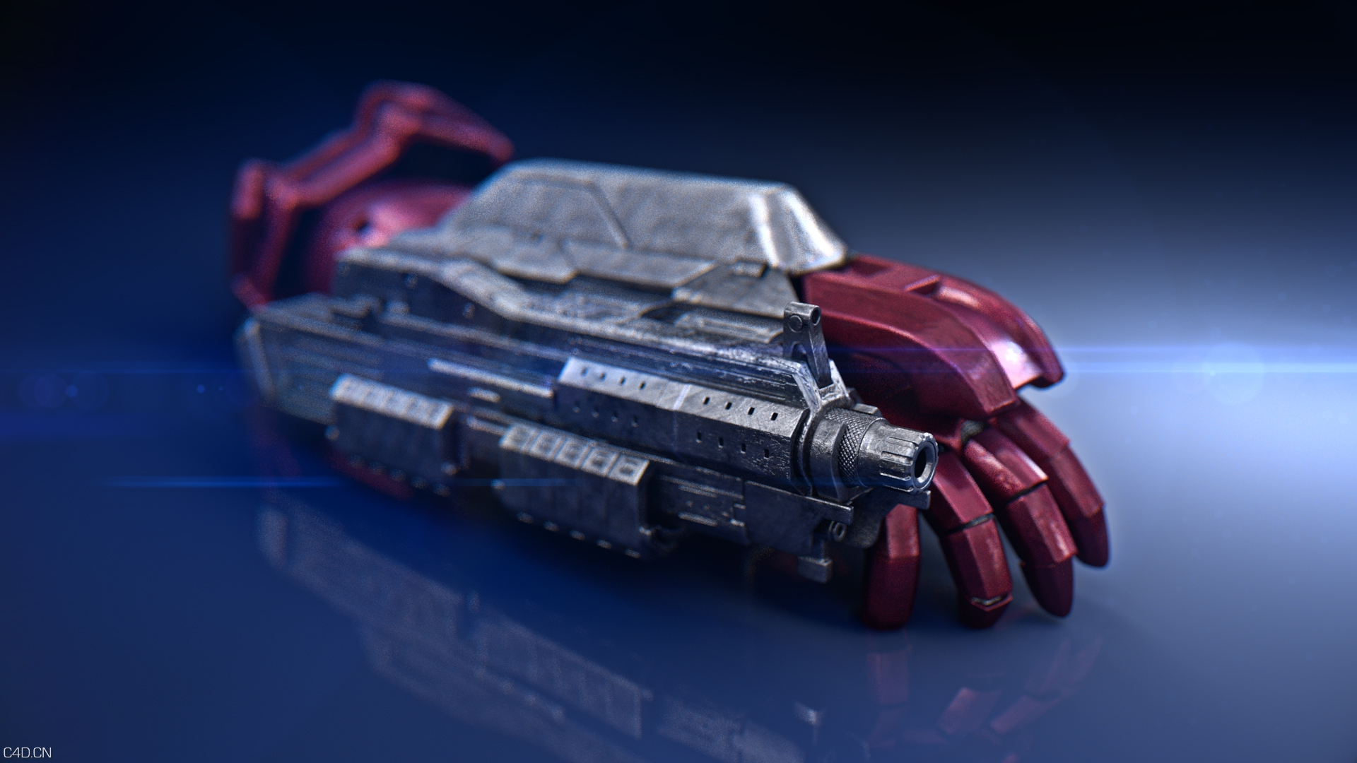 高精度模型——钢铁侠手臂 - C4D之家 - 鋼鐵俠手臂 背面合成.jpg