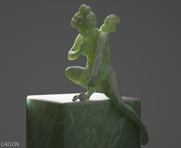天使玉石雕像C4D模型 Angel Fluffy fast SSS2 - C4D之家 - cinema4d_ 2015-10-10 01.45.00.jpg