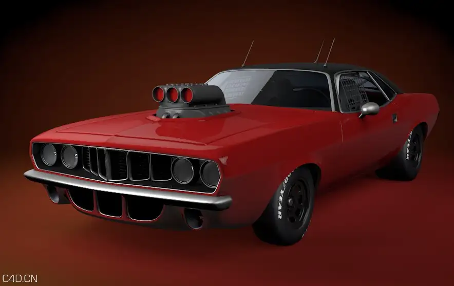 红色跑车C4D模型 Street Dragster - C4D之家 - cinema4d_ 2015-10-10 01.53.51.jpg
