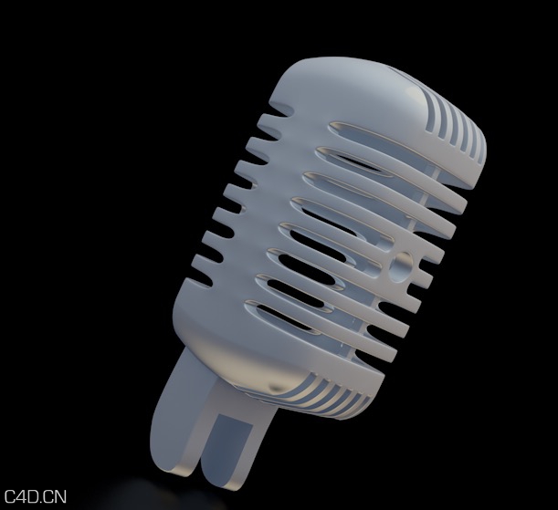 老式麦克风头C4D模型 Microphone - C4D之家 - cinema4d_ 2015-10-12 11.10.14.jpg
