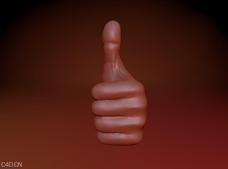 竖起大姆指的手C4D模型 Thumb 3d model - C4D之家 - cinema4d_ 2015-10-12 13.06.47.jpg