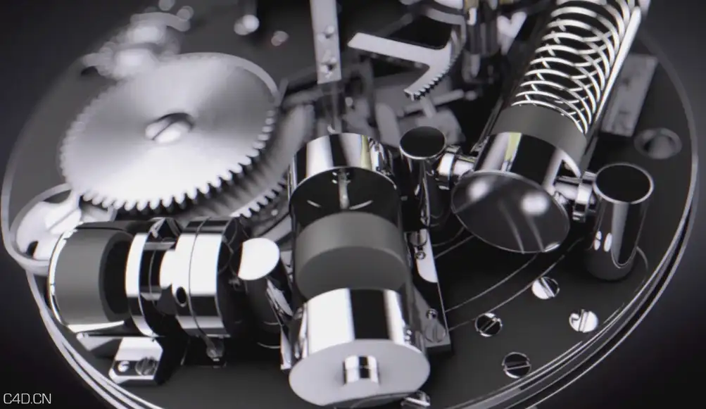 机械表芯动画C4D工程文件 Mechanical watch core animation