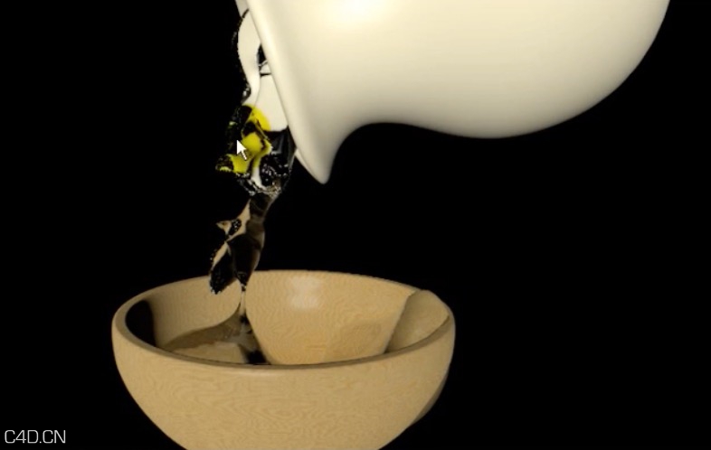 CINEMA 4D X-Particles 模拟倒水动画教程