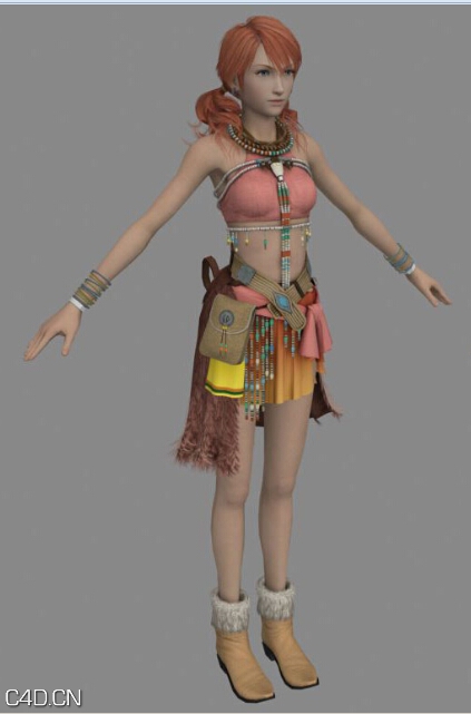 zui*终幻想香草C4D模型