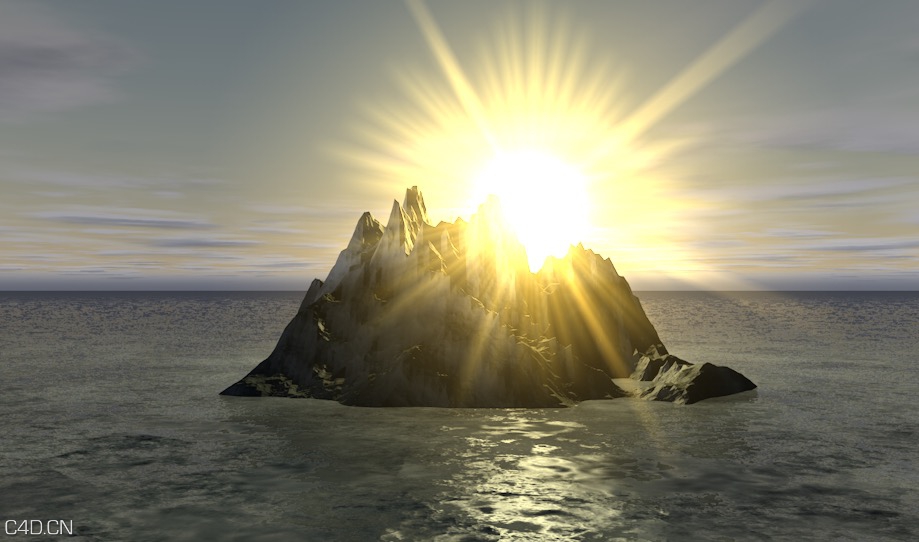 C4D日出景观模型 Sunrise