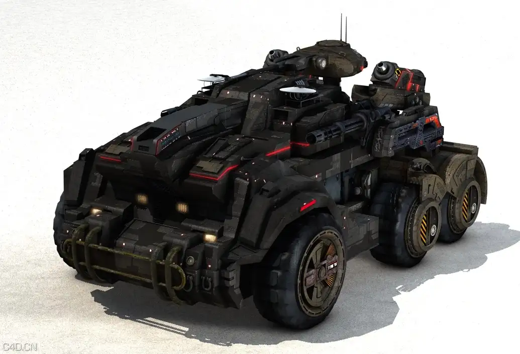 科幻战车C4D模型 Science Fiction chariot