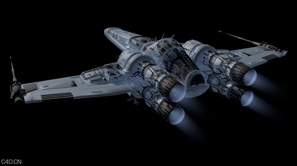 科幻飞机C4D模型 space shipe - C4D之家 - cinema4d_ 2015-10-19 16.03.11.jpg