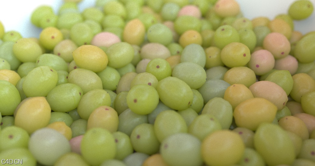 葡萄C4D模型渲染 Grape 3D model