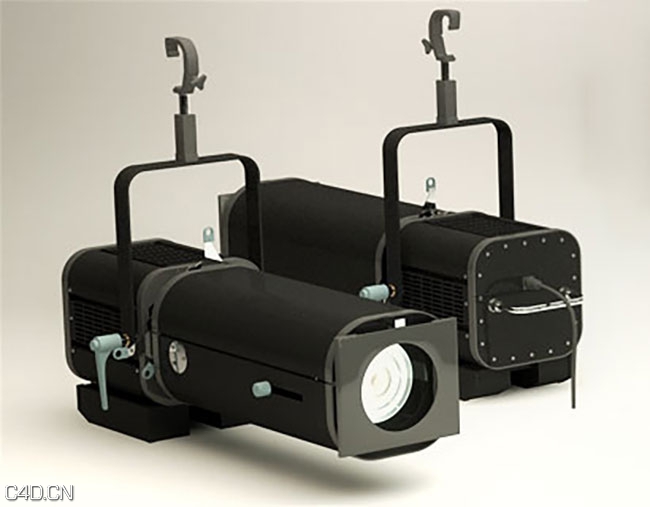 自动目标聚光灯C4D模型 Follow-Spotlights