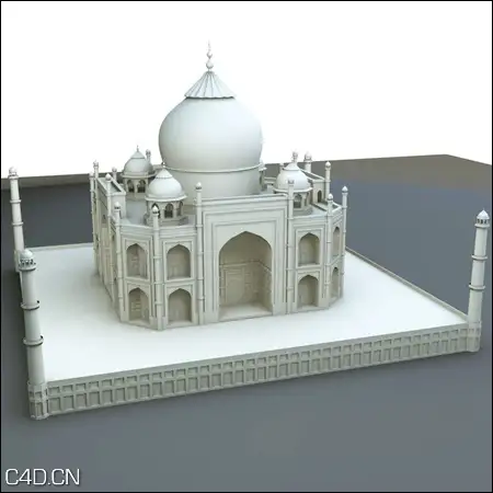 泰姬陵C4D模型 Taj mahal 3d model