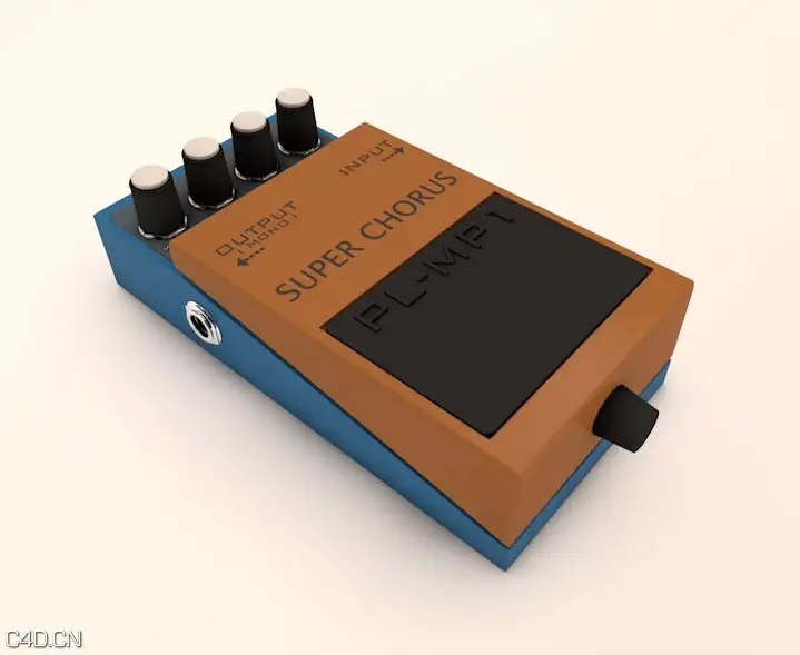 吉他踏板C4D模型 Guitar Pedal