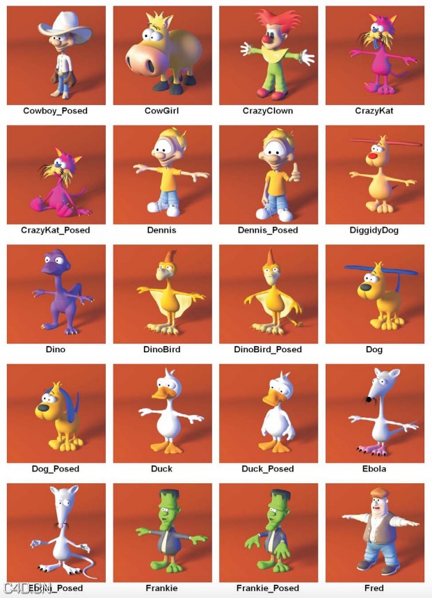 100多个卡通人物、动物形象3D模型合集 DOSCH DESIGN : Digital Comics Vol 1/ 2 - C4D之家 - forum-201502-14-094919gcwm2d2ictmq224q.jpg