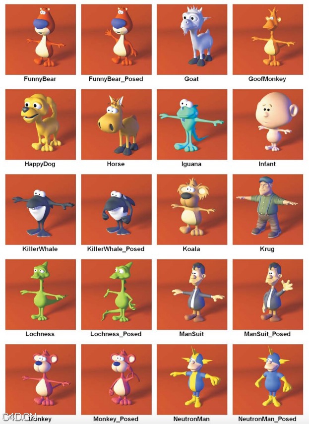 100多个卡通人物、动物形象3D模型合集 DOSCH DESIGN : Digital Comics Vol 1/ 2 - C4D之家 - forum-201502-14-094920cqphgrzgg44qq010.jpg