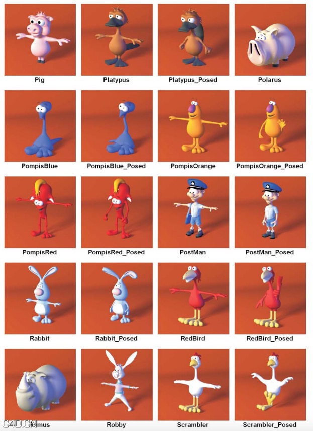 100多个卡通人物、动物形象3D模型合集 DOSCH DESIGN : Digital Comics Vol 1/ 2 - C4D之家 - forum-201502-14-094921yxmbxgkzkvxk0bh9.jpg