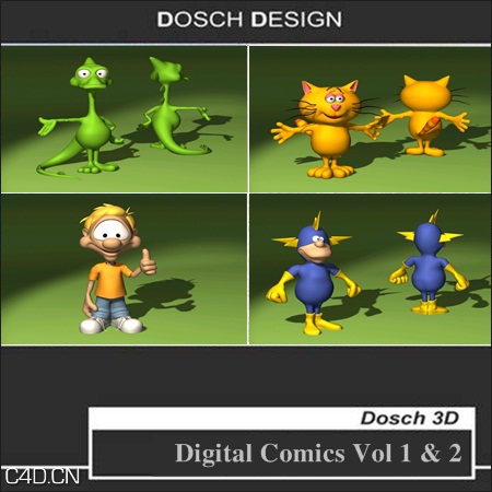100多个卡通人物、动物形象3D模型合集 DOSCH DESIGN : Digital Comics Vol 1/ 2 - C4D之家 - forum-201502-14-094922xy8a8a7xiy999uly.jpg