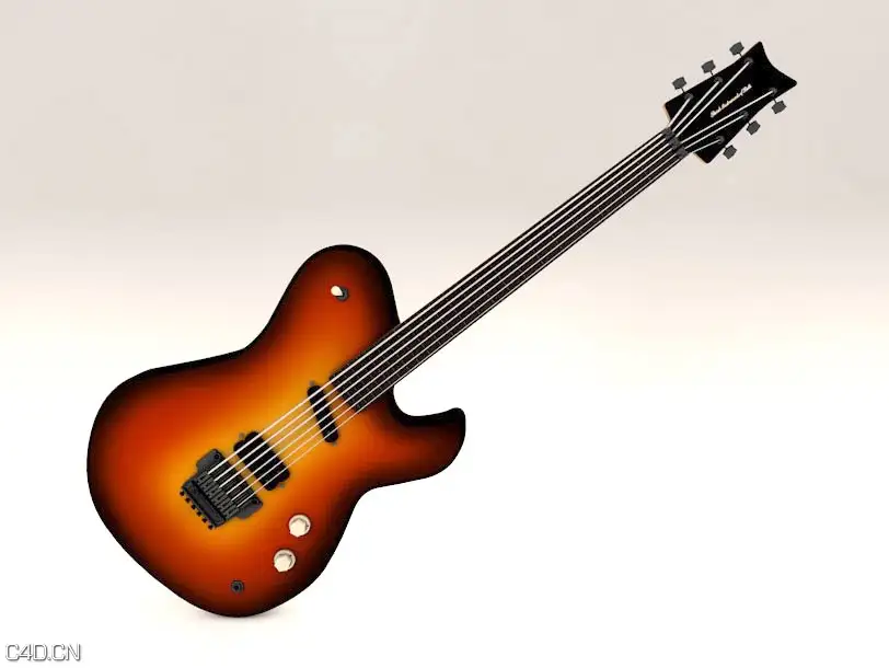 吉他C4D模型 Guitar 3D model