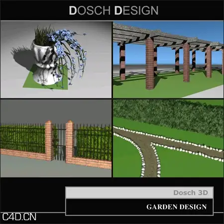 园林景观设计3D模型合集 DOSCH DESIGN _ 3D : Garden Designer