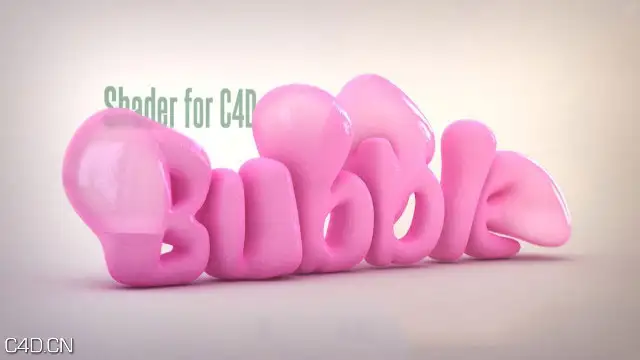 泡泡糖文字工程文件 BubbleGum Shader for C4D - C4D之家 - BubbleGum.jpg