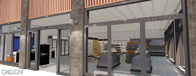 C4D超市零售店3D模型 The Pixel Lab – Retail Display Pack v1