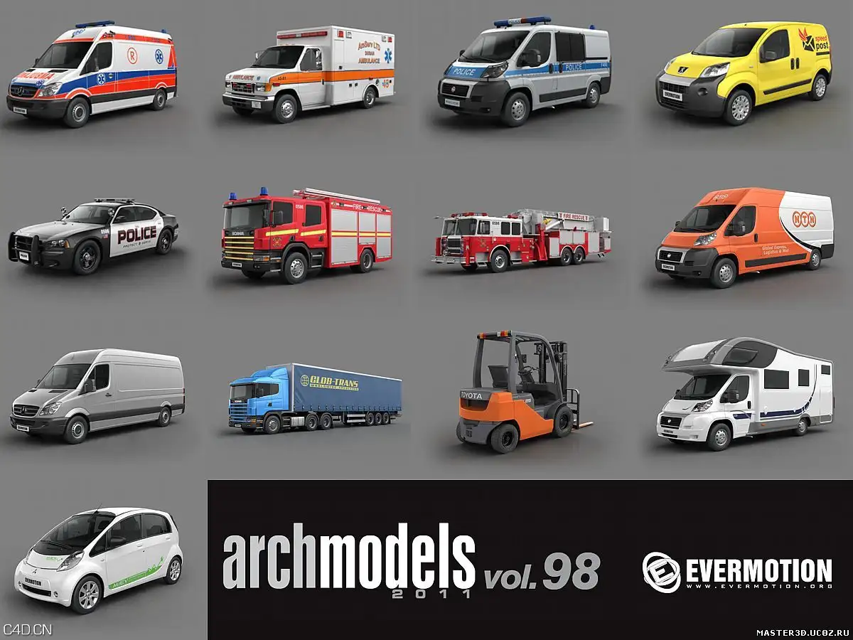 工具车3D模型合集 Evermotion Archmodels Vol.98