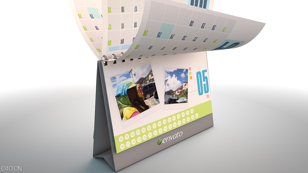 挂历 台历 日历翻转C4D预设 VideoHive 3D Calendar Preset - C4D之家 - 9522311444_a932885723_b.jpg