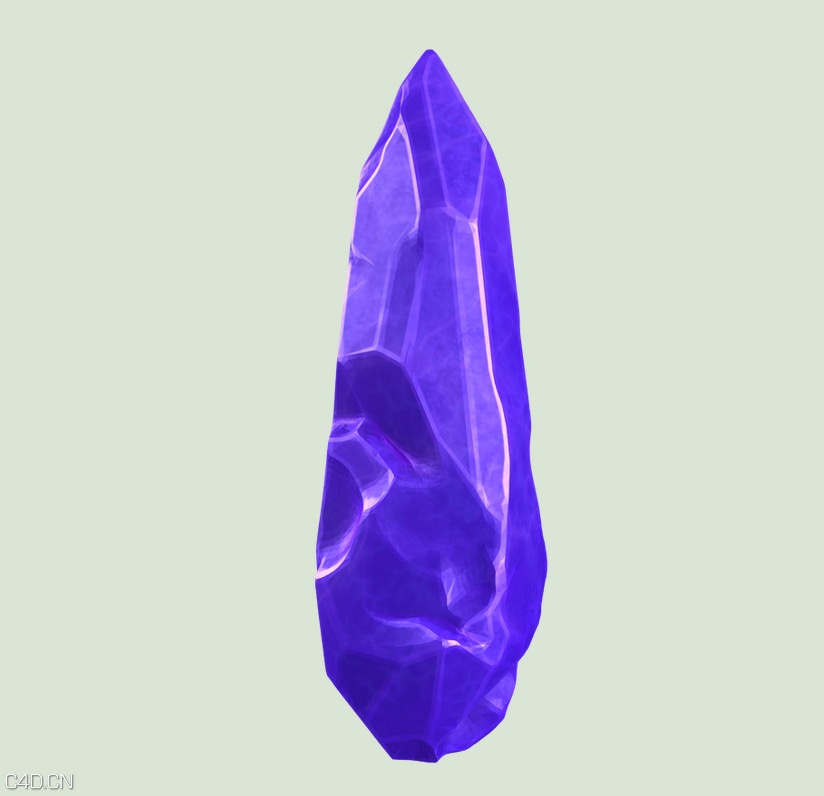 紫色水晶石C4D模型 Fantasy Crystal