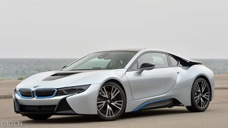 宝马BMW i8高精度汽车3D模型 C4D/MAX VRAY/FBX/OBJ格式