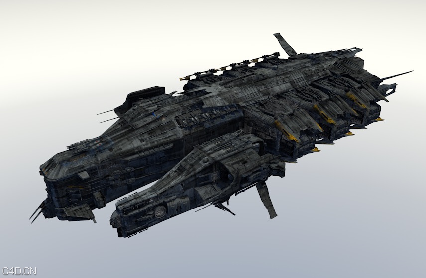星球大战科幻宇宙飞船：星际战船、科幻驱逐舰C4D模型 SciFi Destroyer - C4D之家 - cinema4d_ 2015-10-30 14.42.13.jpg
