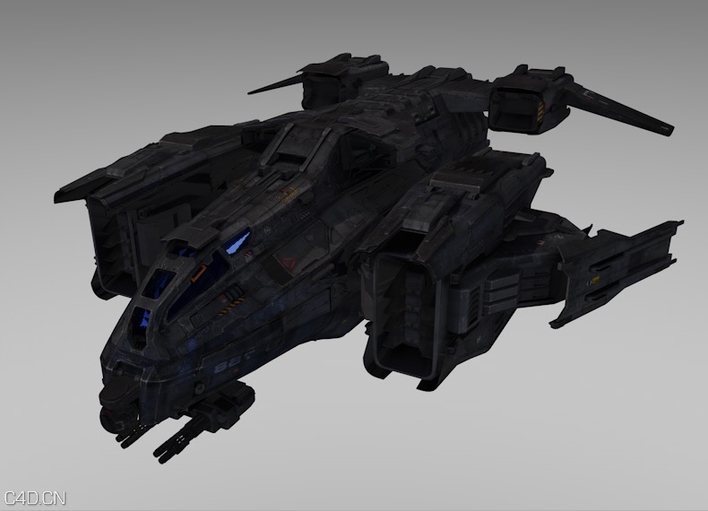 星球大战科幻宇宙飞船：科幻运输机C4D模型 SciFi Dropship - C4D之家 - cinema4d_ 2015-10-30 20.47.11.jpg