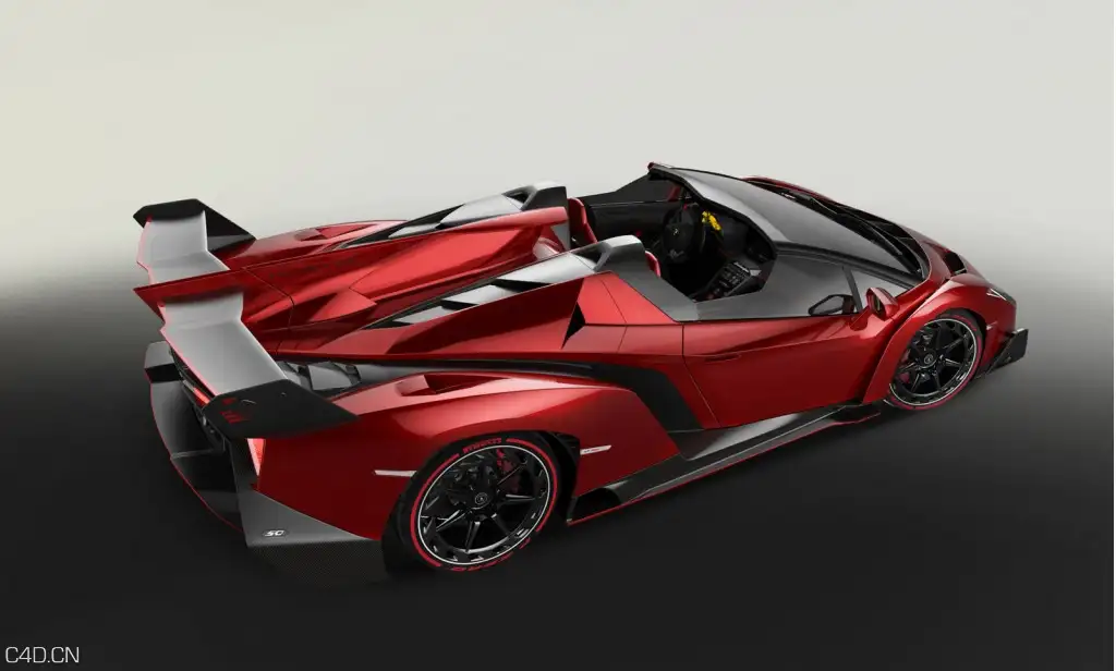 红色敞篷兰博基尼跑车C4D模型 Lamborghini Veneno Roadster 2014 - C4D之家 - lamborghini-veneno-roadster_100443664_l.jpg