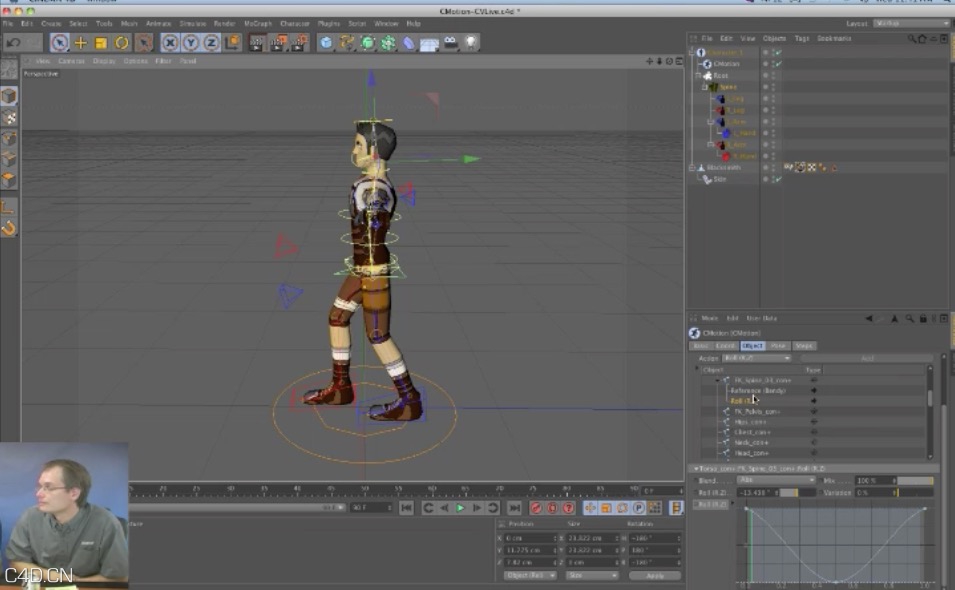 C4D角色绑定、cmotion、角色创建教程