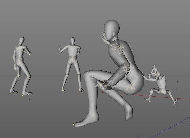 22套C4D人物绑定动作库 Character binding action library