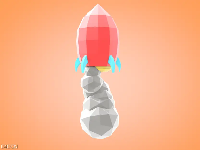 C4D卡通低面火箭升空动画工程 Cartoon rocket lift off animation - C4D之家 - 141900lb19rd0rwr0rmis0.png