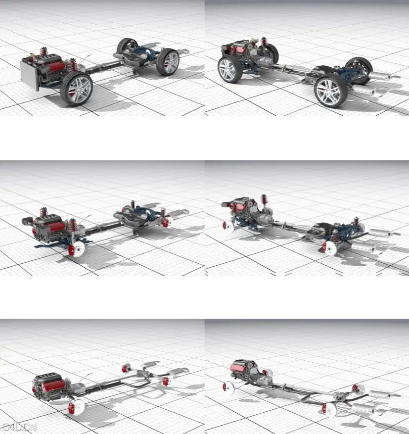 汽车开关门详细拆解动画3D模型 Dosch 3D: Car Details 2015