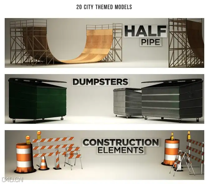 城市公共设施、交通标志、邮箱、消防等模型合集 - C4D之家 - cinema4d_ 2015-11-18 21.32.03.jpg
