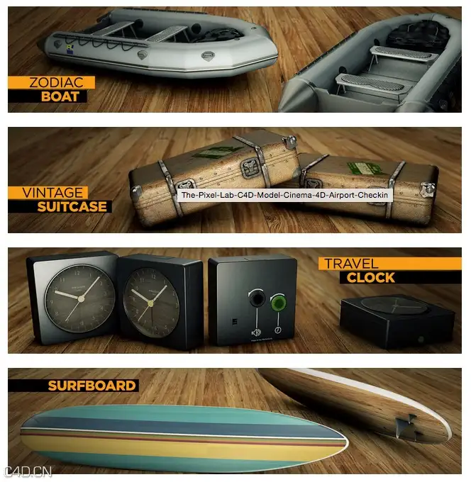 C4D旅行模型合集 The Pixel Lab – 3D Travel Pack - C4D之家 - cinema4d_ 2015-11-18 21.43.12.jpg