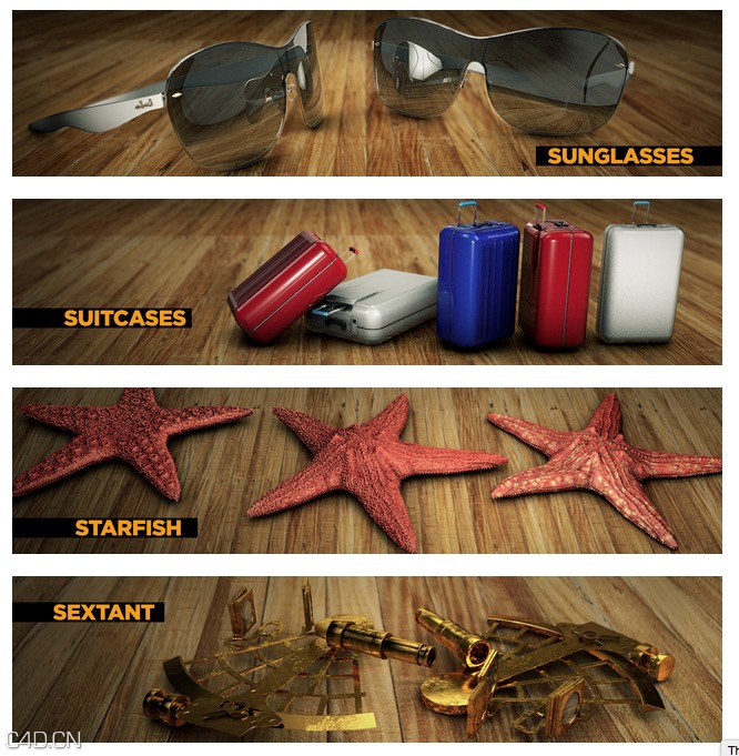 C4D旅行模型合集 The Pixel Lab – 3D Travel Pack