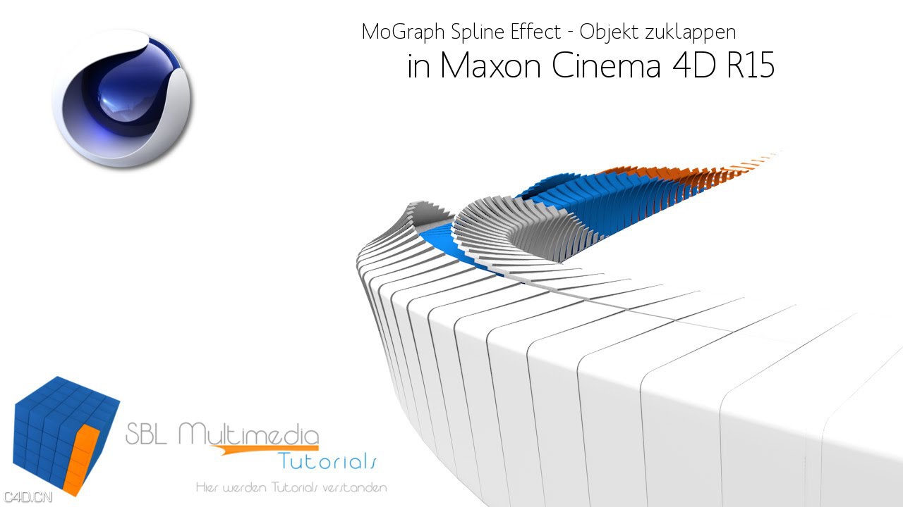 C4D制作剥离动画教程 MoGraph Spline Effect Objekt zuklappen [deutsch] - C4D之家 - maxresdefault.jpg