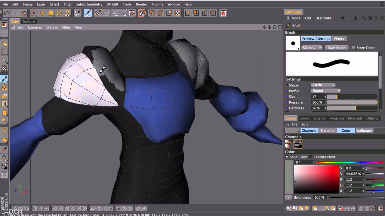 C4D展UV贴图教程 Redox Texture Painting con Cinema 4d BodyPaint