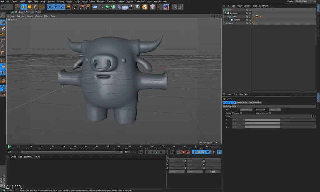 C4D卡通牛头建模视频教程(二) Live Design Recording: Modeling a Character - C4D之家 - Screen-Shot-2015-11-12-at-2.26.09-PM-1024x614.png