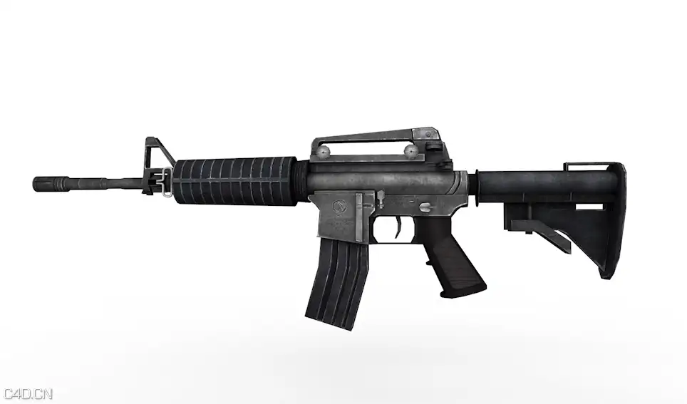 军事武器模型：M4A1步枪C4D模型 - C4D之家 - cinema4d_ 2015-11-19 19.43.12.jpg