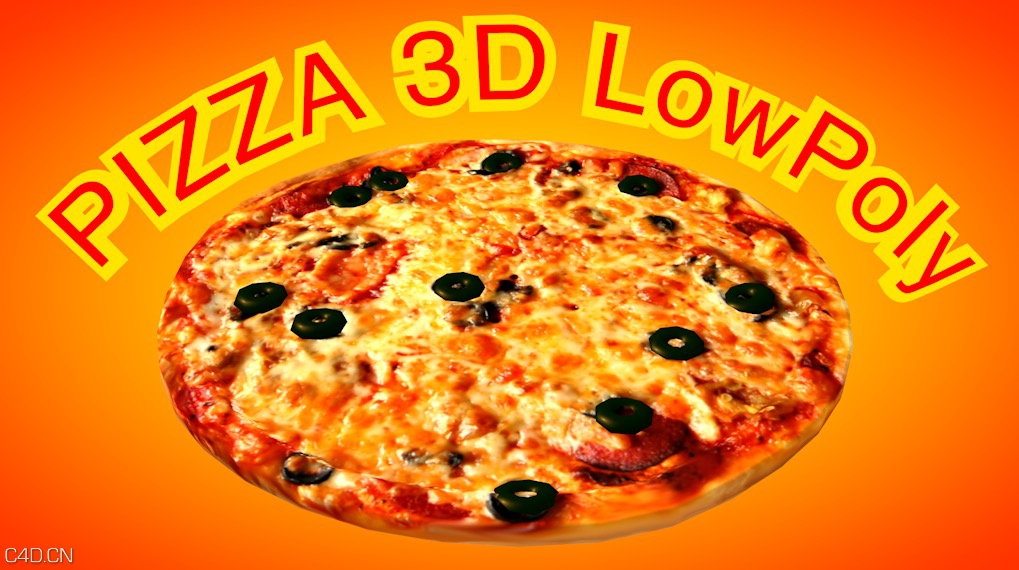 披萨C4D模型 PIZZA 3D LowPoly