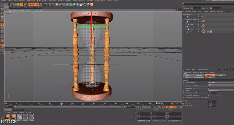 C4D制作沙漏模型教程 Hourglass in Cinema 4D tutorial
