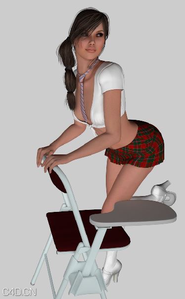 c4d 性感 女同学 女学生 女郎 - C4D之家 - 2.JPG