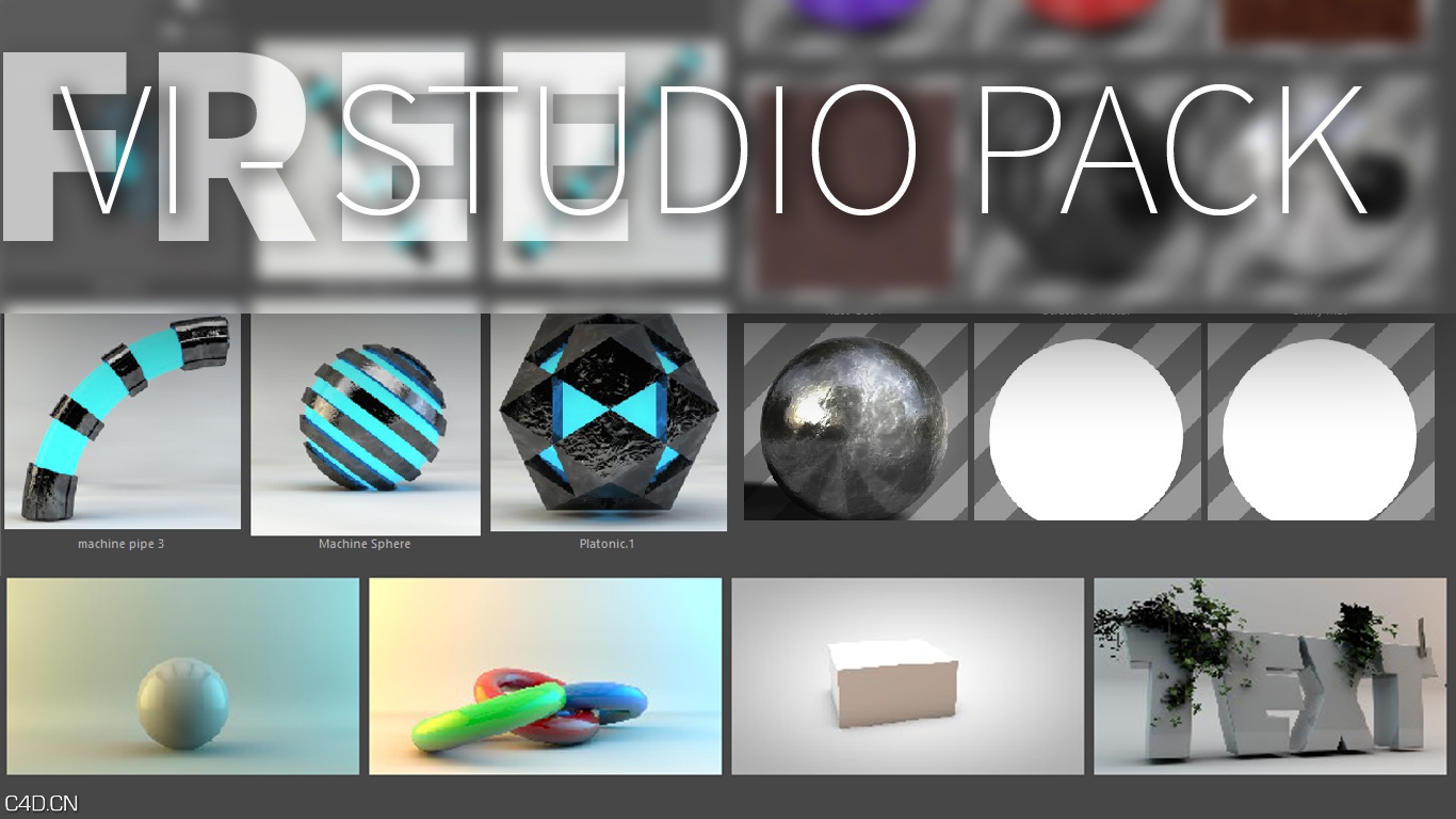 C4D环境、模型、工程、灯光合集预设文件 visual intelligence studios pack