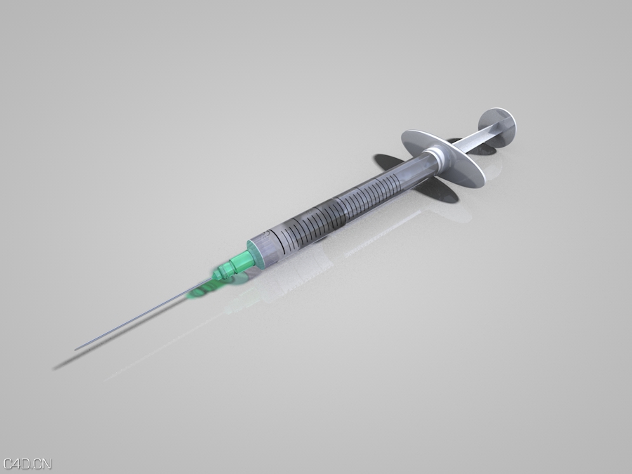 医院医疗器械：注射器C4D模型 Syringe