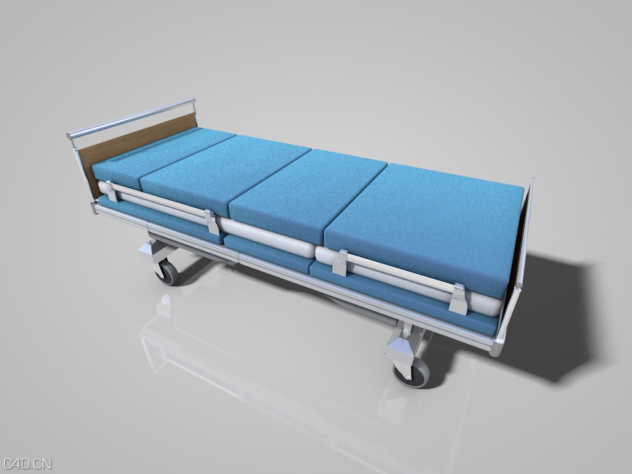 医院医疗器械：医院病床C4D模型 Hospital-Bed