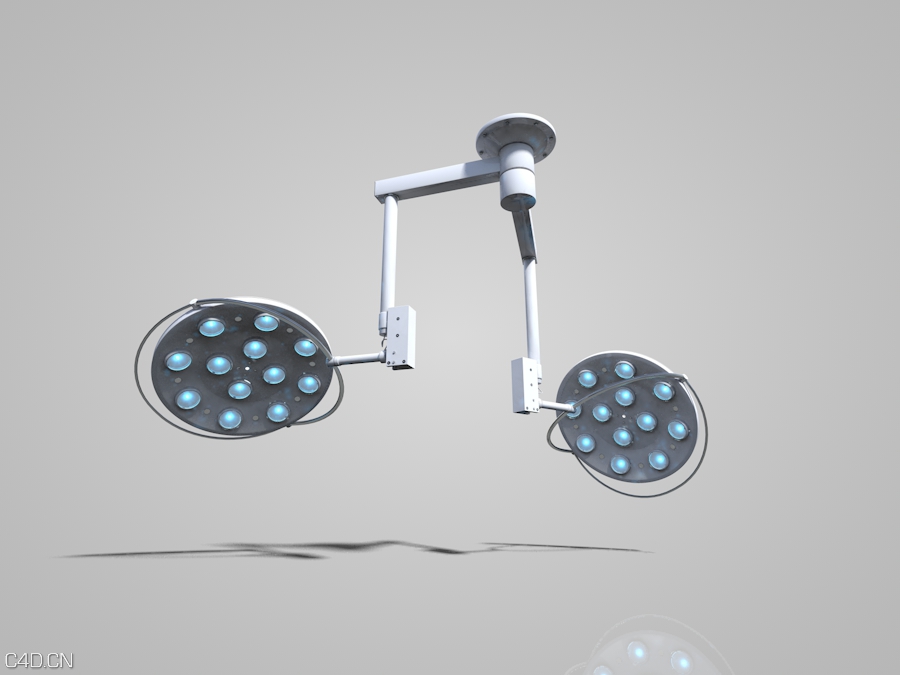 医院医疗器械：手术灯C4D模型 Operation-Light - C4D之家 - 1.jpg